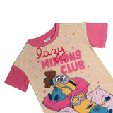 Minions Girls Short Sleeve Nightdress Nightie Pyjamas Pjs Kids