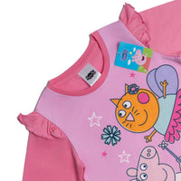 Girls Peppa Pig Long Sleeve Nightdress Fairy Friends Pyjamas Pjs Kids Nightwear