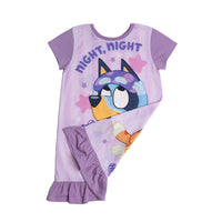 Girls Reversible Bluey and Bingo Nightdress Nightie Pyjamas