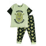 Boys Shrek Short Sleeve Top Long Leg Pyjamas Nightwear Pjs Ogre