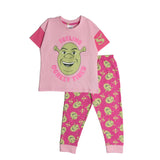 Girls Shrek Short Sleeve Top Long Leg Pyjamas Nightwear Pjs Ogre