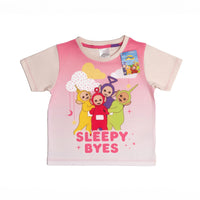 Girls Teletubbies Short Frilly Pyjamas Kids Baby Nightwear