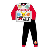 Boys Pokemon Long Pyjamas Pokémon Age 3 - 12 Years