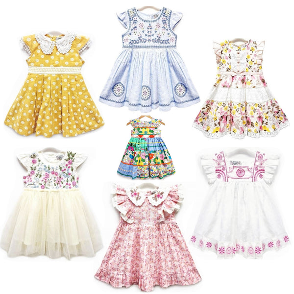 Baby Girls Cotton Summer Lined Dresses