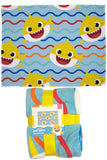 Boys Girls Baby Shark Fleece Throw Kids Blanket