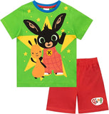 2 Pack Boys Bing Bunny Short Pyjamas Kids Pjs Nightwear Baby Age 1 - 4 Years