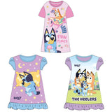 Girls Bluey Nightdress Nightie Pyjamas Age 2 - 8 Years