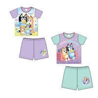 Girls Bluey and Bingo Short Pyjamas Top and Shorts Baby Age 1 - 5 Years