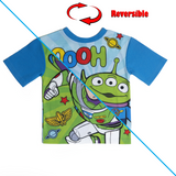 REVERSIBLE Boys Toy Story Woody Buzz Lightyear Pyjamas Pjs Nightwear