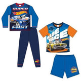 Boys Hot Wheels Short and Long Pyjamas Age 3 - 8 Years