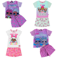 Girls LOL Surprise Dolls Pyjamas Short PJs Sets with Glitter Detail