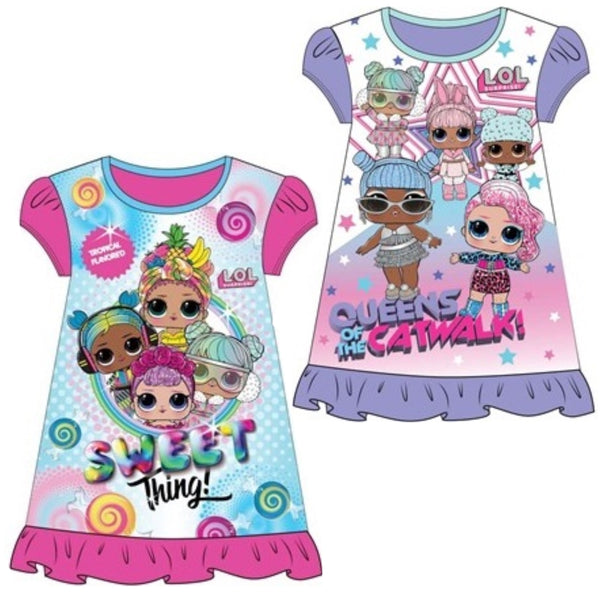 Girls LOL L.O.L. Surprise Dolls Nightdress Nightie Pyjamas Age 2 - 10 Years