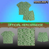 Minecraft Short Pyjamas Boys Creeper Cotton Pjs Kids
