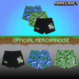 Minecraft Boys Boxers Briefs Shorts Trunks Underwear Multipack 3 Pack Kids Creeper