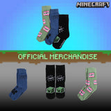 Minecraft Socks Boys Multipack 3 Pairs Creeper Kids
