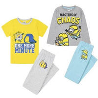 Boys Minions Masters of Chaos or One More Minute Long Pyjamas Age 2 - 10 Years