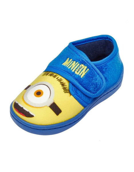 Boys Girls Minion Slippers Toddler Self Fastening Minions UK Shoe Size 6 - 12