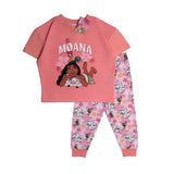 Disney Moana Girls Pyjamas Pjs Nightwear Top Trousers Short Sleeve HeiHei Pua
