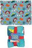 Boys Girls Paw Patrol Dino Fleece Throw Kids Blanket