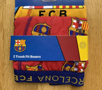 2 x Boys Football Paris Barcelona Boxers Shorts Pant Trunks Age 2 - 3 Years