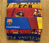 2 x Boys Football Paris Barcelona Boxers Shorts Pant Trunks Age 2 - 3 Years