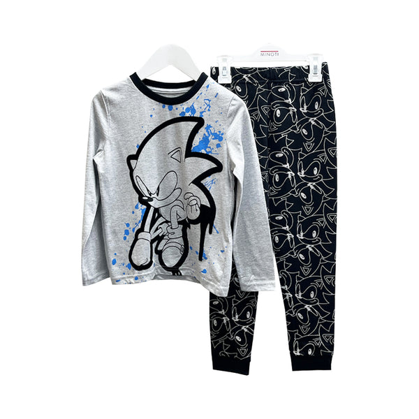 Boys Sonic the Hedgehog Pyjamas PJs Long Sleeve Top & Bottom Age 5 - 9 Years