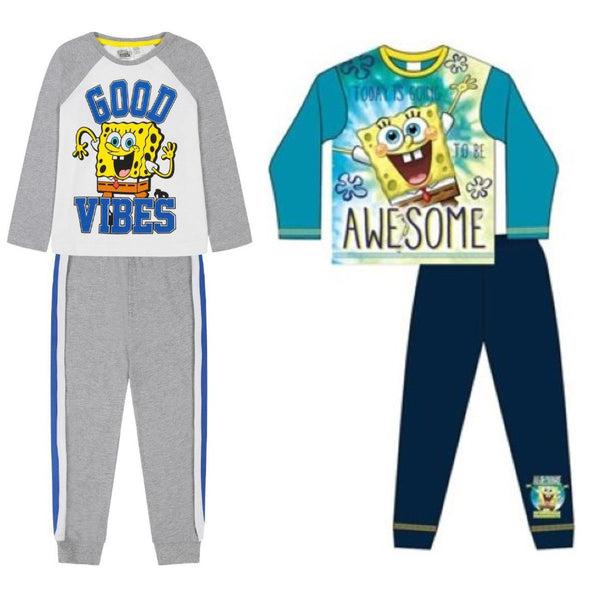 Boys Spongebob Squarepants Long Pyjamas Age 3 - 10 Years