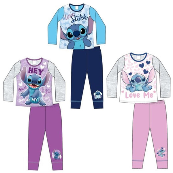 Girls Lilo and Stitch Long Pyjamas Age 5 - 12 Years