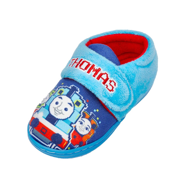 Boys Girls Thomas the Tank Engine and Friends Slippers Toddler Self Fastening UK Shoe Size 5 - 10