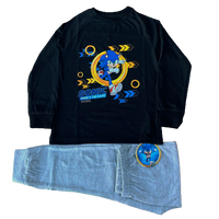 Boys Sonic the Hedgehog Pyjamas PJs Long Sleeve Top & Bottom Age 7 - 12 Years