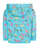 Boys Girls Colour Changing Raincoat Dinosaurs Dogs Cats Pirates Unicorns Jacket Coat Age 2-8 Yrs