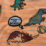 Baby Boys Girls Dinosaur Dino Beach Bright T-Shirt Top Age 18-24 Months