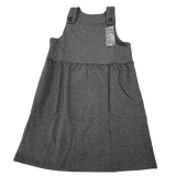 Girls Grey Pinafore School Dress Uniform Pocket Pinny Age 3 - 8 Years