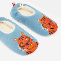 Boys Girls Tiger Slippers Slippet Felt Mule