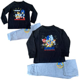 Boys Sonic the Hedgehog Pyjamas PJs Long Sleeve Top & Bottom Age 7 - 12 Years