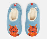 Boys Girls Tiger Slippers Slippet Felt Mule