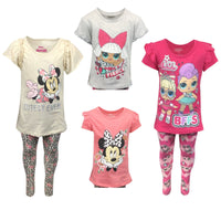 Girls 3 PIECE SET - YOU GET 2 x T-Shirts & 1 x Leggings LOL Surprise or Minnie