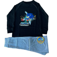 Boys Sonic the Hedgehog Pyjamas PJs Long Sleeve Top & Bottom Age 7 - 12 Years