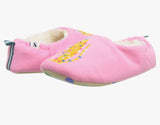 Girls Party Leopard Slippers Pink Felt Slippet