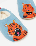 Boys Girls Tiger Slippers Slippet Felt Mule