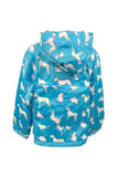 Boys Girls Colour Changing Raincoat Dinosaurs Dogs Cats Pirates Unicorns Jacket Coat Age 2-8 Yrs