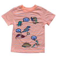 Baby Boys Girls Dinosaur Dino Beach Bright T-Shirt Top Age 18-24 Months