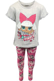 Girls 3 PIECE SET - YOU GET 2 x T-Shirts & 1 x Leggings LOL Surprise or Minnie