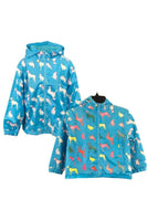 Boys Girls Colour Changing Raincoat Dinosaurs Dogs Cats Pirates Unicorns Jacket Coat Age 2-8 Yrs