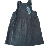 Girls Grey Pinafore School Dress Uniform Pocket Pinny Age 3 - 8 Years