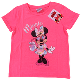 Girls Disney Minnie Mouse T-Shirt Bright Pink Summer Top