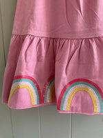 Girls Mothercare Pink Summer Dress Sequin Rainbows Baby Age 9 Months - 5 Years