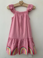 Girls Mothercare Pink Summer Dress Sequin Rainbows Baby Age 9 Months - 5 Years