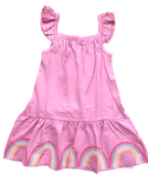 Girls Mothercare Pink Summer Dress Sequin Rainbows Baby Age 9 Months - 5 Years