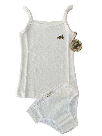 Baby Girls Vest & Knickers Set  Organic Underwear by Green Nippers